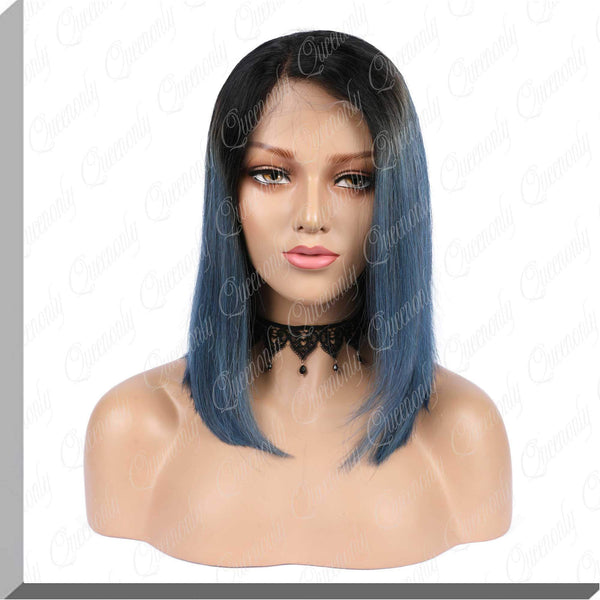 Ombre Wigs For Black Women Human Hair Short Bob Wigs|QUEENONLY - Queenonly
