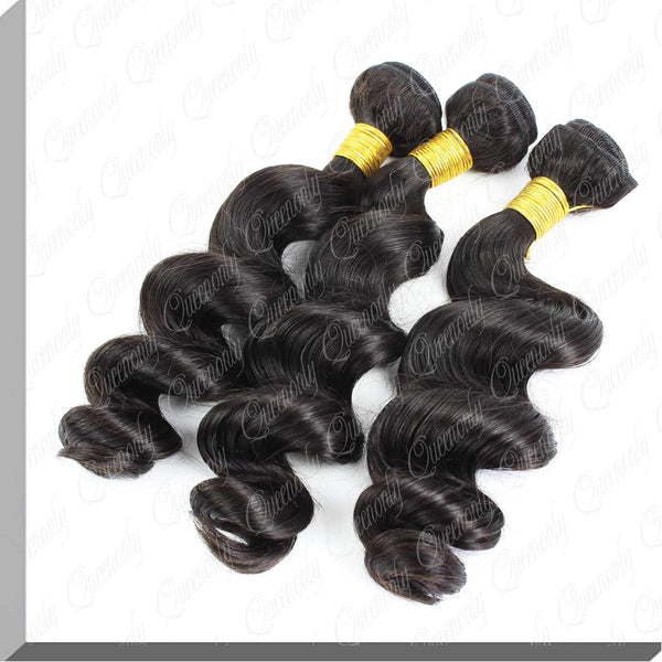 3 Bundles of Hair Weave Peruvian Hair Extensions Loose Wave Human Hair Weft|QUEENONLY - Queenonly