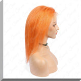 QUEENONLY 13*4/13*6 130% Density #Orange Virgin Human Hair Lace Front Wigs - Queenonly